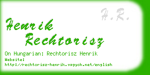 henrik rechtorisz business card